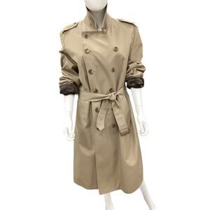NWT London Fog Coat Unisex Women’s Size M/L Men’s Size S/M Trench Coat Beige